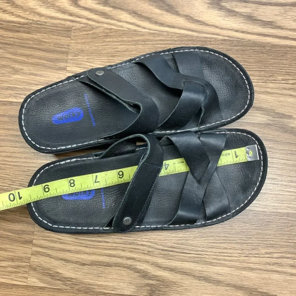 Wolky Women's Orthopedic Black Strappy Flip-Flops, Size EU 37 US 6‎ -7 Sandals
